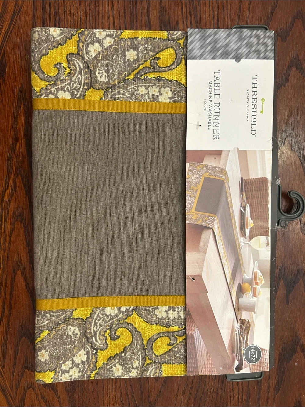 Threshold Brown and Yellow Paisley Table Runner